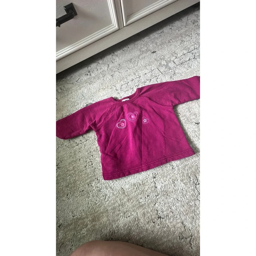 Vintage Oshkosh purple sweater heart 18 m
